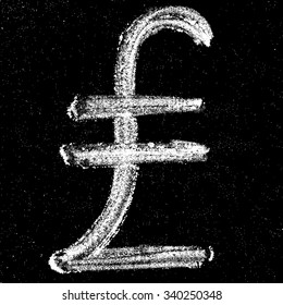 Hand-drawn money sign on chalkboard turkish lira. Elements for your design.
