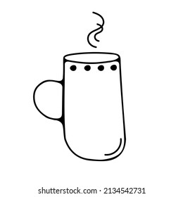 A hand-drawn mug with a hot drink.
