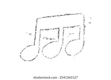 Hand-drawn musical notes celebrating creativity and artistic expression in a simple yet expressive style