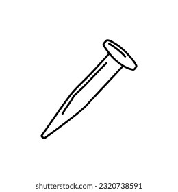Icono del doodle de uñas dibujadas a mano. Esbozo negro dibujado a mano. Símbolo de signo. Decoración. Fondo blanco. Aislado. Diseño plano. Ilustración del vector