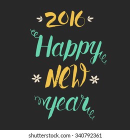  Handdrawn new year  lettering. Vector xmas. Decoration element for cards and invitations.