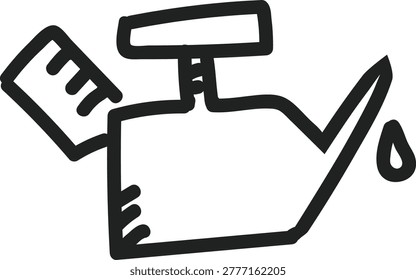 Hand-drawn oil can symbol (often mistaken for a radiator), indicating low engine oil pressure or service needed.