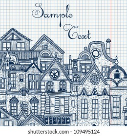 Hand-drawn old town