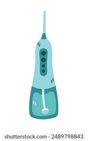 Hand-drawn oral irrigator isolated on a white background