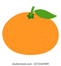 Hand-drawn Orange Tangerine Fruit Illustration