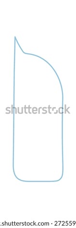 Handdrawn organic speech bubble outline with rectangle textbox form. Conversation message and chat icon blend natural shape with unique contour, hinting at circle inspiration, ideal for communication