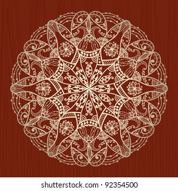 Hand-Drawn Ornamental Round Lace