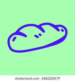 Desenhado à Mão Pão Panificação Comida Café da Manhã Ilustração