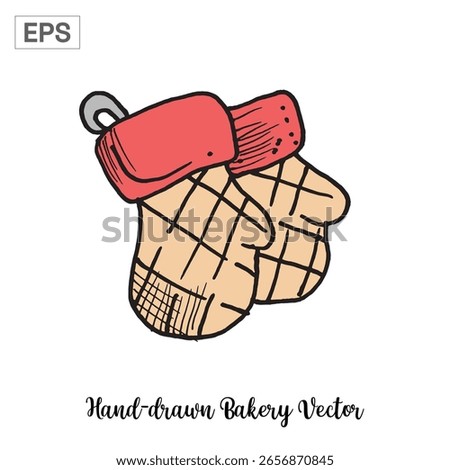 Hand-drawn Oven Mitts for Baking