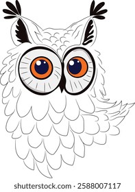 Hand-Drawn Owl Clipart Vector (EPS)