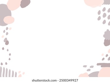 Hand-drawn paint style frame combining abstract shapes