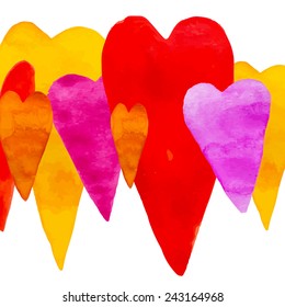 Hand-drawn painted heart