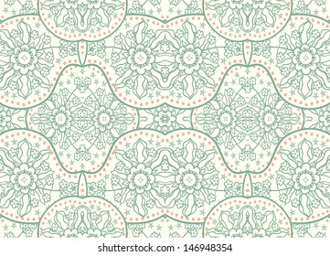 Hand-Drawn paisley abstract pattern. Vector illustration.