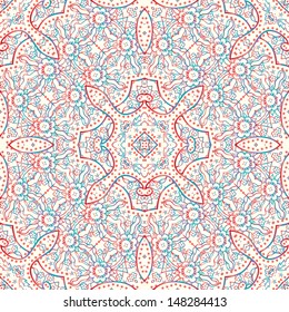 Hand-Drawn paisley abstract pattern. Vector illustration.