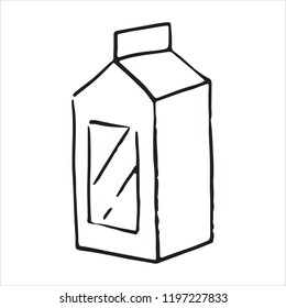 Handdrawn paper pack doodle icon. Flat design. Vector illustration