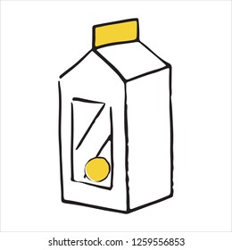Handdrawn paper pack doodle icon. Flat design. Vector illustration