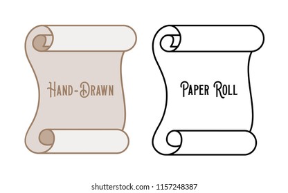 Hand-Drawn Paper Roll (Live Stroke Path)