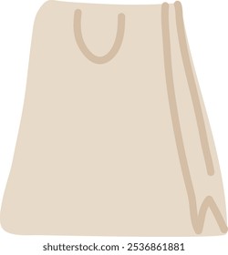 Bolso de compras de papel dibujado a mano Ilustración vectorial