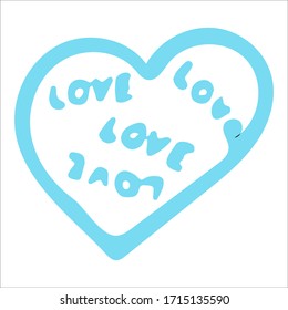 Corazón De Vector Aislado De Pastel Dibujado A Mano En Fondo Blanco. Ilustración De Símbolo De Corazón Plano. Diseño gráfico en el concepto del amor. Símbolo de amor y emblema para San Valentín.