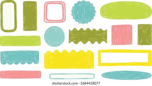 Colección Formas Pastel Dibujadas