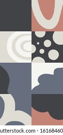 Hand-drawn pattern design artwork made with doodle forms, simple elements and geometrical shapes. Abstract vector composition graphics, useful for decoration, wallpapers, covers, wrapping paper, etc.