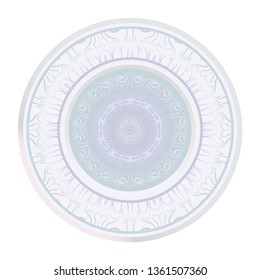 Handdrawn Pattern With Round Floral Mandala. Vector Illustration. Oriental Pattern. Indian, Moroccan, Mystic, Ottoman Motifs. Anti-Stress Therapy Pattern