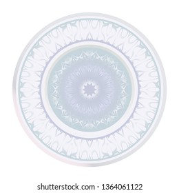 Handdrawn Pattern With Round Floral Mandala. Vector Illustration. Oriental Pattern. Indian, Moroccan, Mystic, Ottoman Motifs. Anti-Stress Therapy Pattern