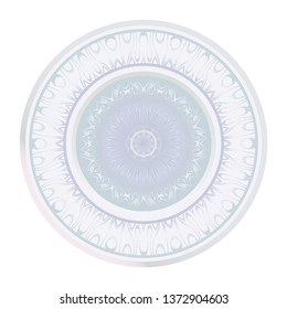Handdrawn Pattern With Round Floral Mandala. Vector Illustration. Oriental Pattern. Indian, Moroccan, Mystic, Ottoman Motifs. Anti-Stress Therapy Pattern