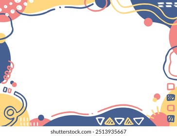 Hand-drawn patterns, pop frames, Abstract pattern background