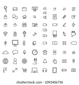 Hand-drawn pc icon set