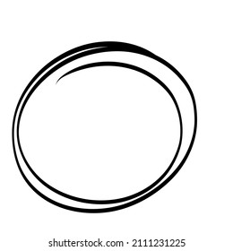 handdrawn Pen drawing circles vector set on note page