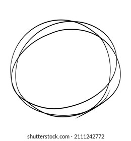 círculos de dibujo de lápiz dibujados a mano conjunto de vectores en la página de notas
