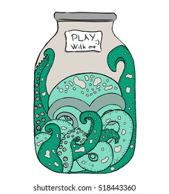 Hand-drawn pen filled with ornaments in the style of doodling and zentangl . Vector illustration