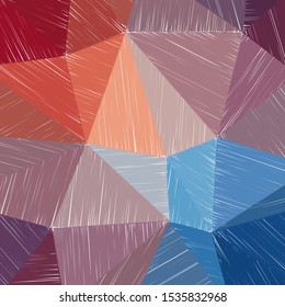 Hand-drawn pencil background. Marker hatching background. Alive pencil sketch with colorful strokes. Superb vector illustration.