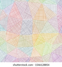 Hand-drawn pencil background with marker hatching and colorful strokes. An admirable vector illustration.