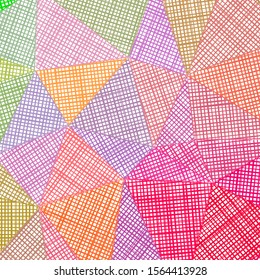 Hand-drawn pencil background. Marker hatching background. Adorable pencil sketch with colorful strokes. Wondrous vector illustration.
