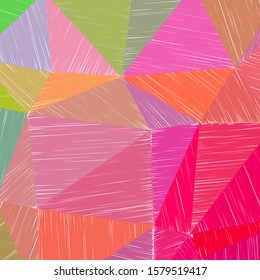 Hand-drawn pencil background. Marker hatching background. Alive pencil sketch with colorful strokes. Interesting vector illustration.
