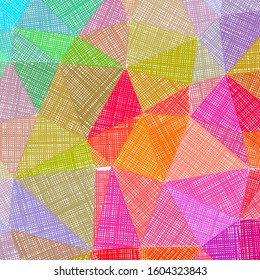 Hand-drawn pencil background. Marker hatching background. Actual pencil sketch with colorful strokes. Comely vector illustration.