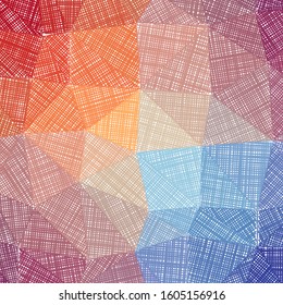 Hand-drawn pencil background. Marker hatching background. Actual pencil sketch with colorful strokes. Fancy vector illustration.