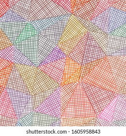 Hand-drawn pencil background. Marker hatching background. Admirable pencil sketch with colorful strokes. Vector illustration.