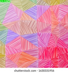 Hand-drawn pencil background. Marker hatching background. Admirable pencil sketch with colorful strokes. Overwhelming vector illustration.