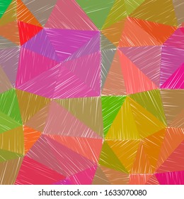 Hand-drawn pencil background. Marker hatching background. Admirable pencil sketch with colorful strokes. Cute vector illustration.