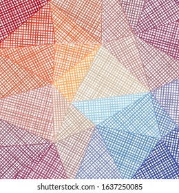 Hand-drawn pencil background. Marker hatching background. Alive pencil sketch with colorful strokes. Extraordinary vector illustration.