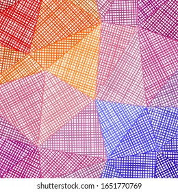 Hand-drawn pencil background. Marker hatching background. Alive pencil sketch with colorful strokes. Ecstatic vector illustration.