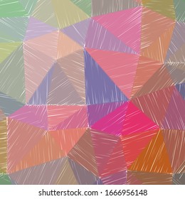 Hand-drawn pencil background. Marker hatching background. Admirable pencil sketch with colorful strokes. Bold vector illustration.