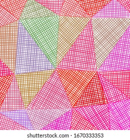 Hand-drawn pencil background. Marker hatching background. Alive pencil sketch with colorful strokes. Fetching vector illustration.