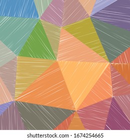 Hand-drawn pencil background. Marker hatching background. Alive pencil sketch with colorful strokes. Pleasant vector illustration.