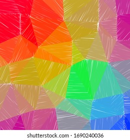 Hand-drawn pencil background. Marker hatching background. Admirable pencil sketch with colorful strokes. Memorable vector illustration.