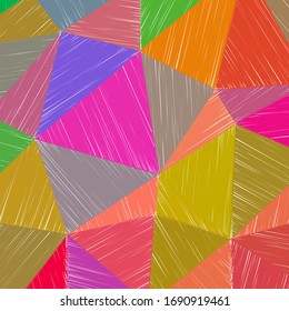 Fondo del lápiz dibujado a mano. Fondo de rayado del marcador. Dibujo a lápiz vivo con trazos coloridos. Ilustración vectorial mesmérica.