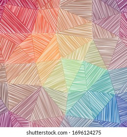 Hand-drawn pencil background. Marker hatching background. Adorable pencil sketch with colorful strokes. Classy vector illustration.